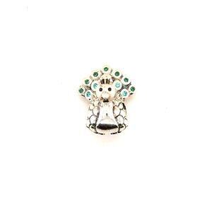 Pandora Sterling Silver Peacock Charm Green Blue Crystal 791227MCZ ALE S925